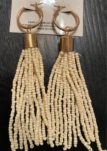 THE LUXE NK GLAM GIRL LUXURY JEWELRY COLLECTION - NK GLAM BEADED HOOPS - LE3034