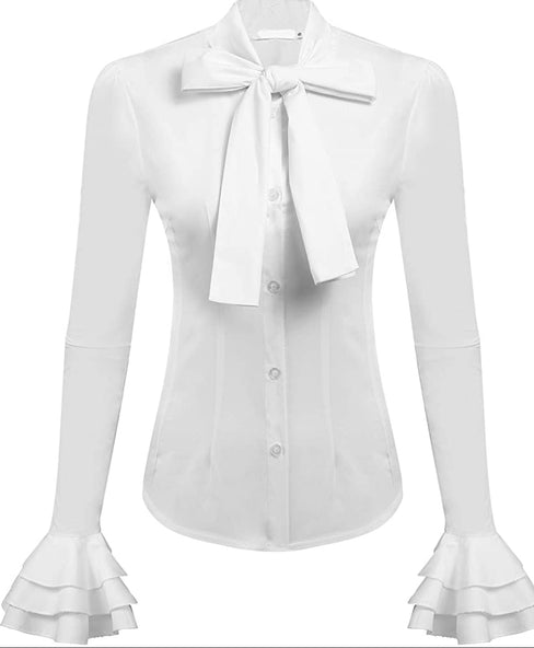 THE LUXE NK GLAM BIZNESS GIRL FLARE SLEEVE BLOUSE - NKFLARE1