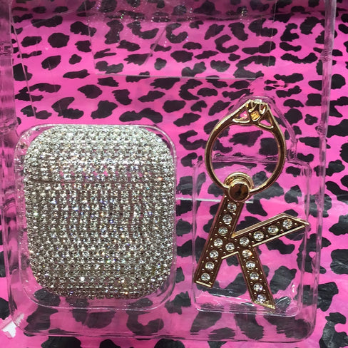 THE LUXE CLASSIC RHINESTONE EARBUDS CASE - J304
