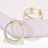 THE LUXE NK GLAM GIRL LUXURY JEWELRY COLLECTION - 2 TONE TWISTED HOOPS - ER3566