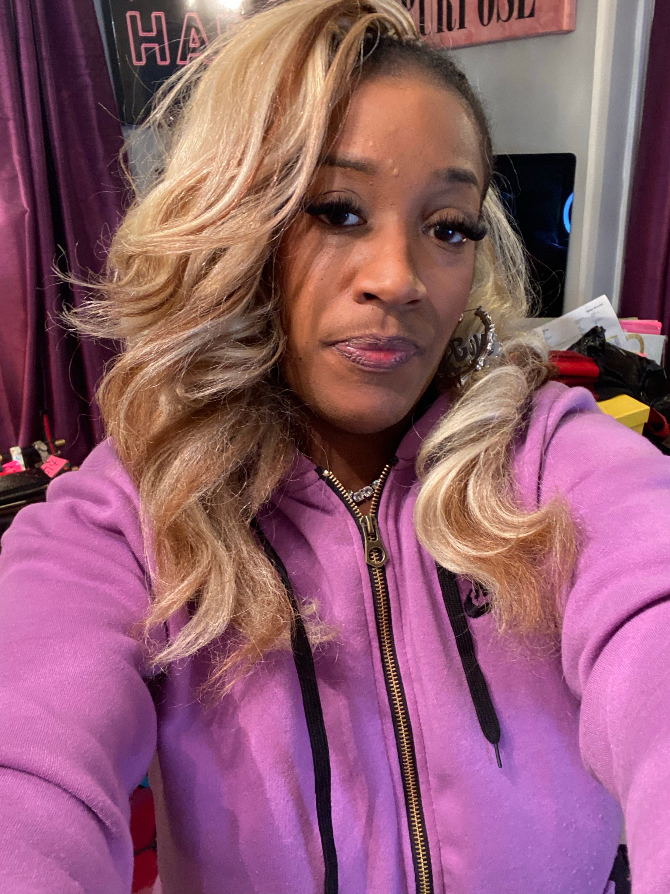 THE LUXE NK GLAM PURPLE NIKE TRACKSUIT- NT2
