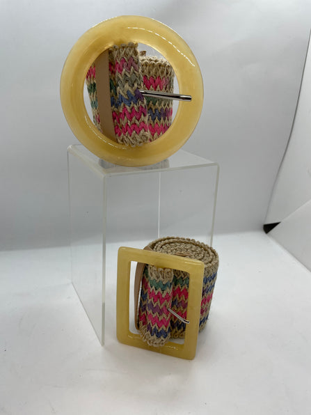 THE LUXE CLASSIC NK HIGH FASHION MULTICOLOR STRAW BELT-NKB1113
