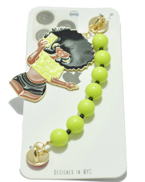 THE LUXE NK GLAM GIRL LUXURY JEWELRY COLLECTION - BLACK GIRL MAGIC CELL PHONE PHOTO ADHESIVE GRIP AND PHOTO STAND ACCESSORIES - 95764