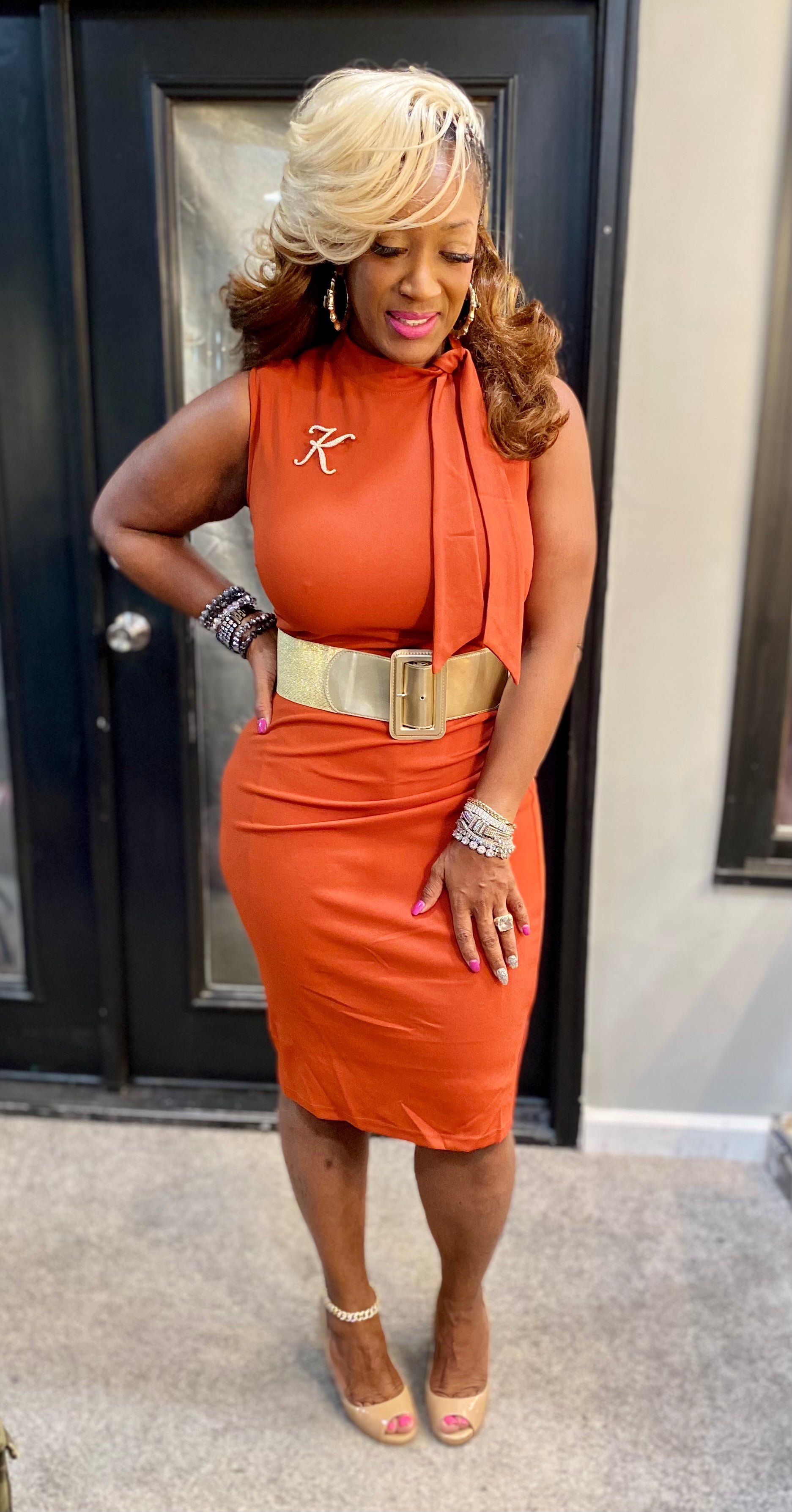 THE LUXE NK GLAM VINTAGE COCKTAIL PENCIL  DRESS - NK121