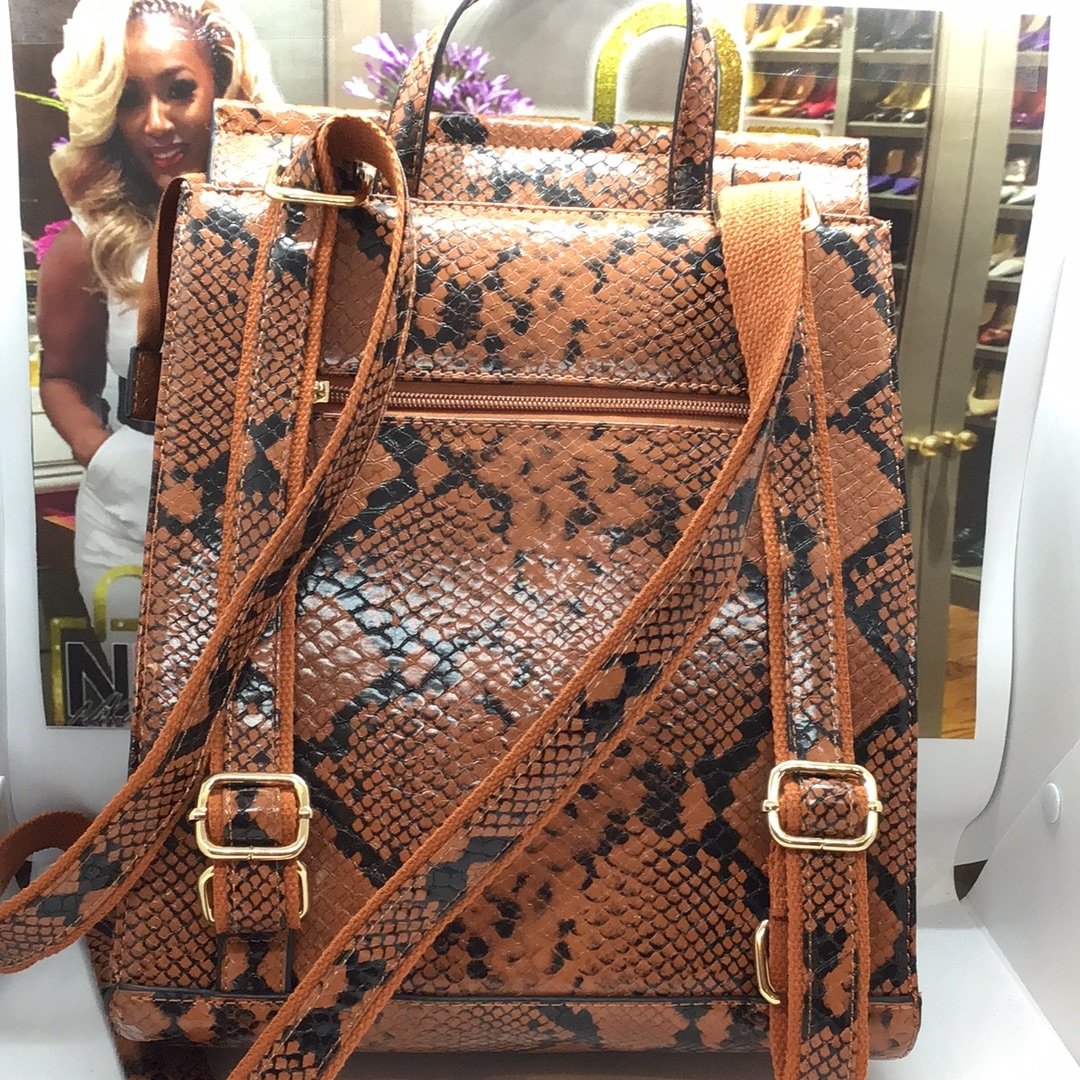 THE LUXE CLASSIC NK SNAKESKIN BACKPACK- HH111