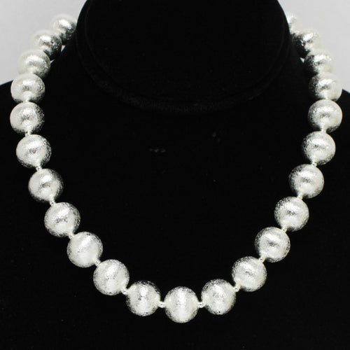 THE LUXE NK GLAM LUXURY JEWELRY COLLECTIONS - BRASS BEADED BALL NECKLACE SET