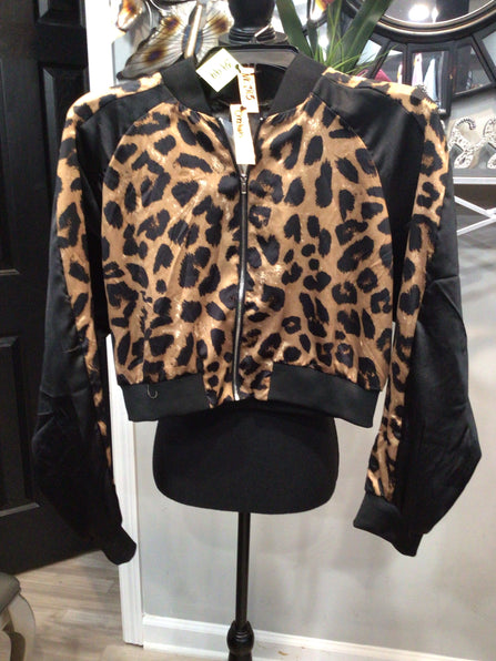 THE LUXE CLASSIC FIERCE CHEETAH BOMBER JACKET -NK319
