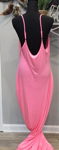 THE LUXE NK PINK BARBIE MAXI DRESS W/POCKETS-NK56