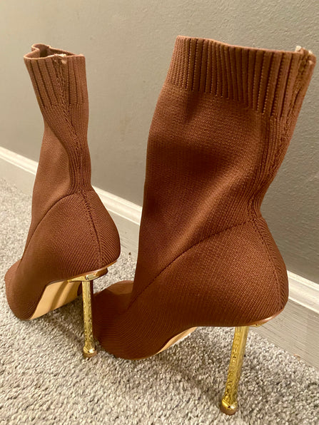THE LUXE NK GLAM STRETCHY BOOTIES HEELS - NKF500