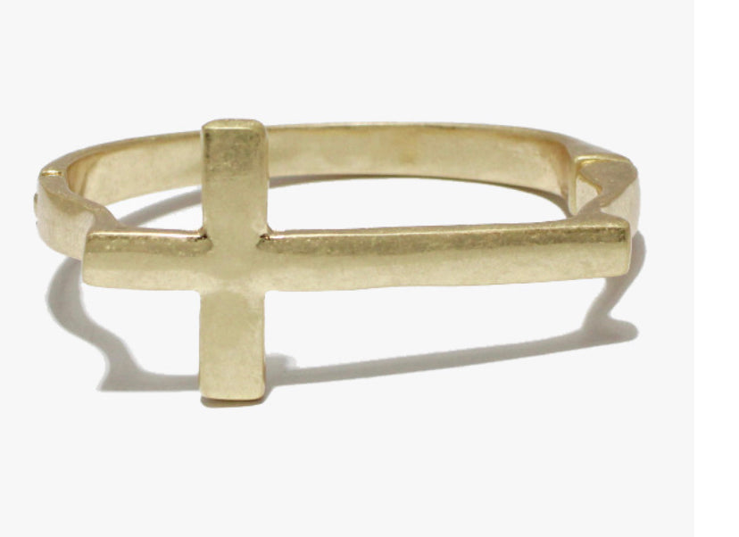 THE LUXE NK GLAM GIRL CROSS BANGLE BRACELET - GB456