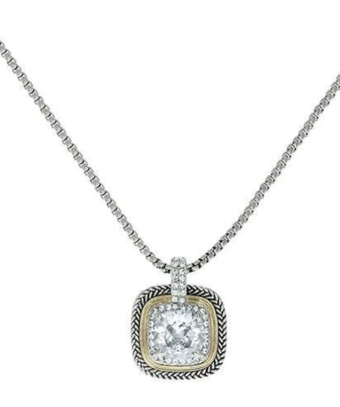 THE LUXE NK GLAM GIRL LUXURY HIGH FASHION JEWELRY COLLECTION- NK DY BIG STONE PENDANT NECKLACE - N2993