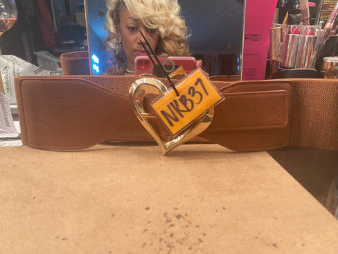 THE LUXE NK GLAM HEART STRETCH BELT - NKB37