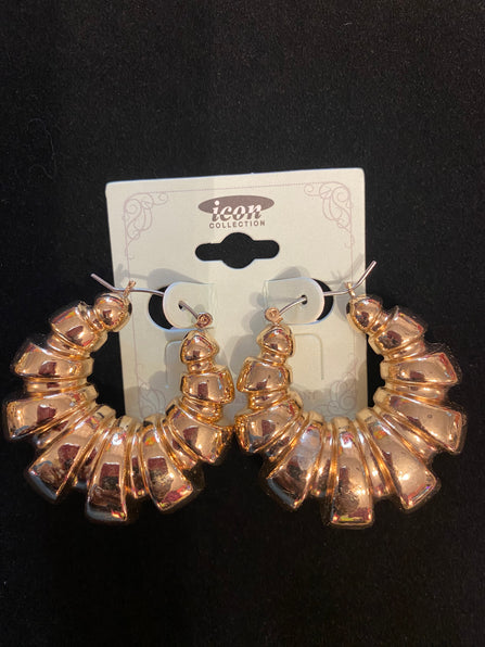 THE LUXE NK GLAM GIRL ACCESSORIES AND BELT COLLECTION - NK GLAM GIRL BAMBOO HOOP EARRINGS -