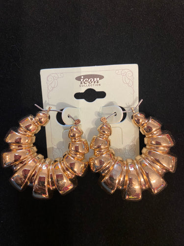 THE LUXE NK GLAM GIRL ACCESSORIES AND BELT COLLECTION - NK GLAM GIRL BAMBOO HOOP EARRINGS -