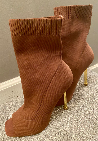 THE LUXE NK GLAM STRETCHY BOOTIES HEELS - NKF500