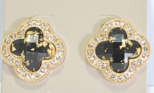 THE LUXE NK GLAM GIRL LUXURY JEWELRY COLLECTION- BELT COLLECTION- CLOVER STUD EARRINGS/BRACELETS/NECKLACES