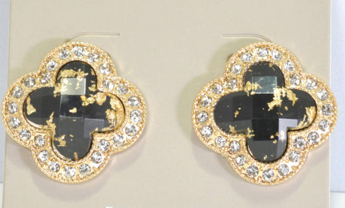 THE LUXE NK GLAM GIRL LUXURY JEWELRY COLLECTION- BELT COLLECTION- CLOVER STUD EARRINGS/BRACELETS/NECKLACES