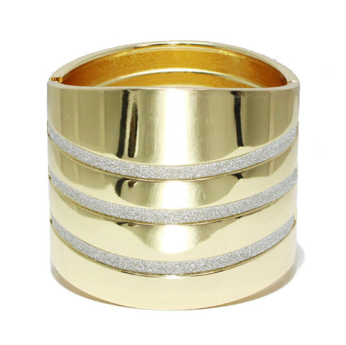 THE LUXE NK GLAM GIRL LUXURY JEWELRY COLLECTION - SIMPLE BUT ELEGANT METAL CUFF /BANGLE /BRACELETS - BG5336