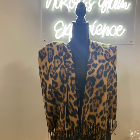 THE LUXE CLASSIC NK LEOPARD SCARF- NKS23