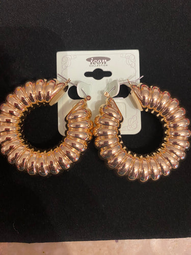 THE LUXE NK GLAM GIRL ACCESSORIES AND BELT COLLECTION - NK GLAM GIRL BAMBOO HOOP EARRINGS -