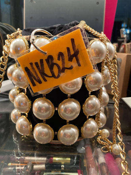 THE LUXE NK GLAM PEARL CROSSBODY BAG -NKB24