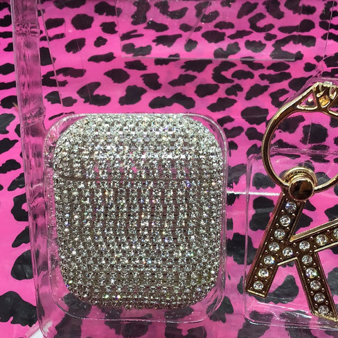 THE LUXE CLASSIC RHINESTONE EARBUDS CASE - J304