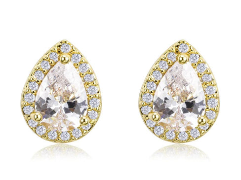 THE LUXE NK GLAM GIRL LUXURY JEWELRY COLLECTION - CZ RHINESTONE  STUD EARRINGS