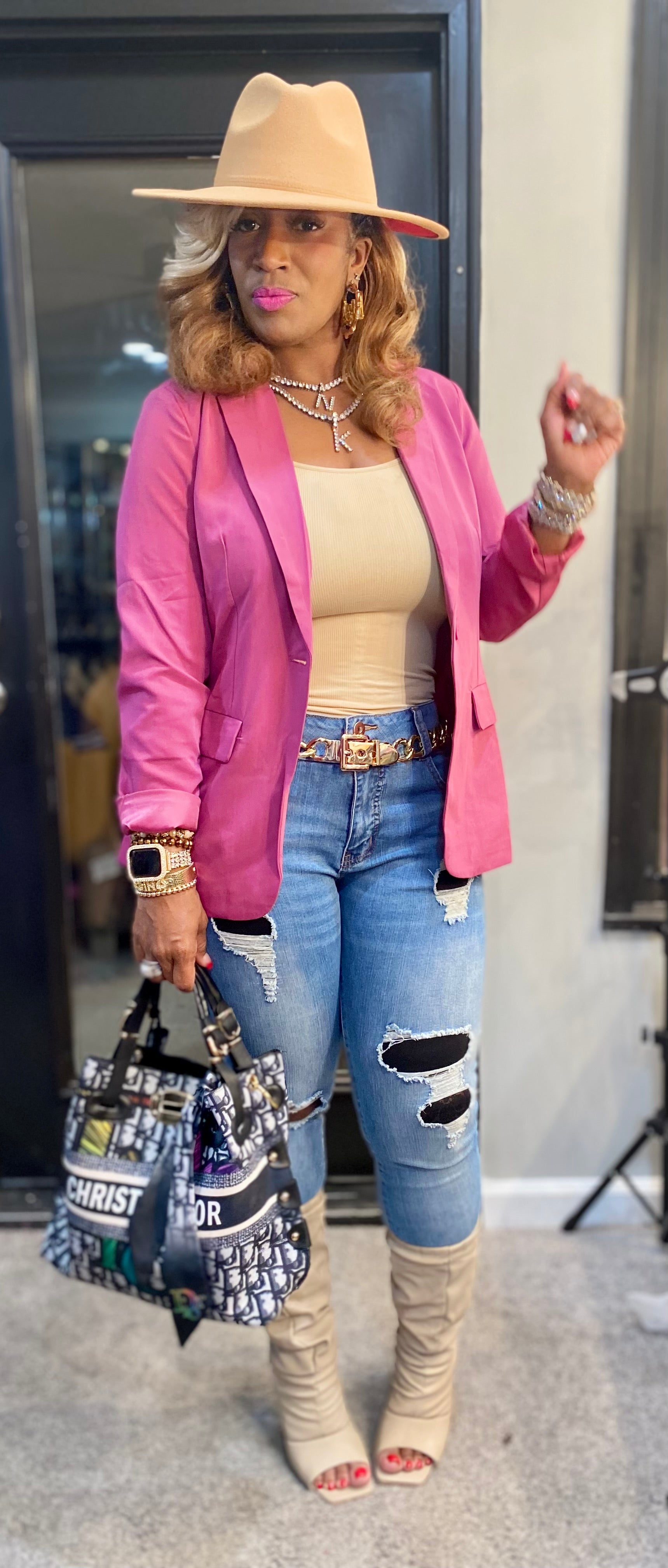 THE LUXE NK GLAM CASUAL BUSINESS BLAZER - NK700