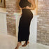THE LUXE CLASSIC NK BLACK SLEEVELESS FRINGE 2PC SET- NKA4024