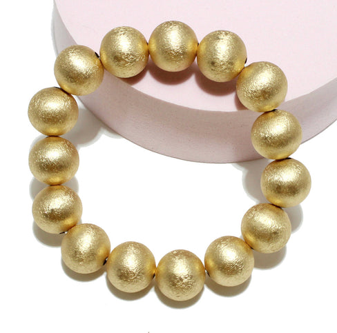 THE LUXE NK GLAM LUXURY JEWELRY COLLECTIONS - BRASS BEADED BALL NECKLACE SET