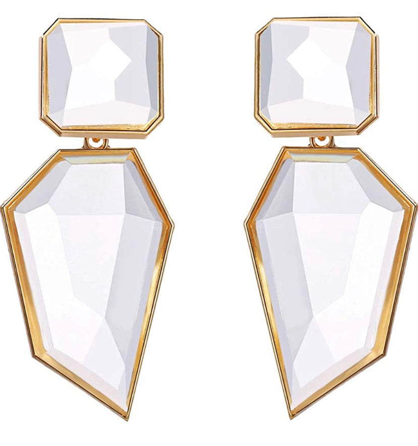 THE LUXE NK GLAM GIRL LUXURY JEWELRY COLLECTION - GEOMETRIC CHUNKY STATEMENT EARRINGS - 847709