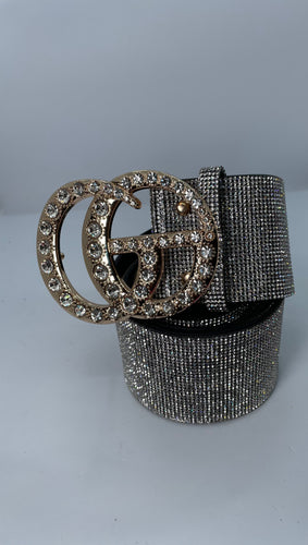 THE LUXE NK GLAM ACCESSORY & BELT COLLECTION - THE KRISTINA WIDE BLING BELT - KM1001