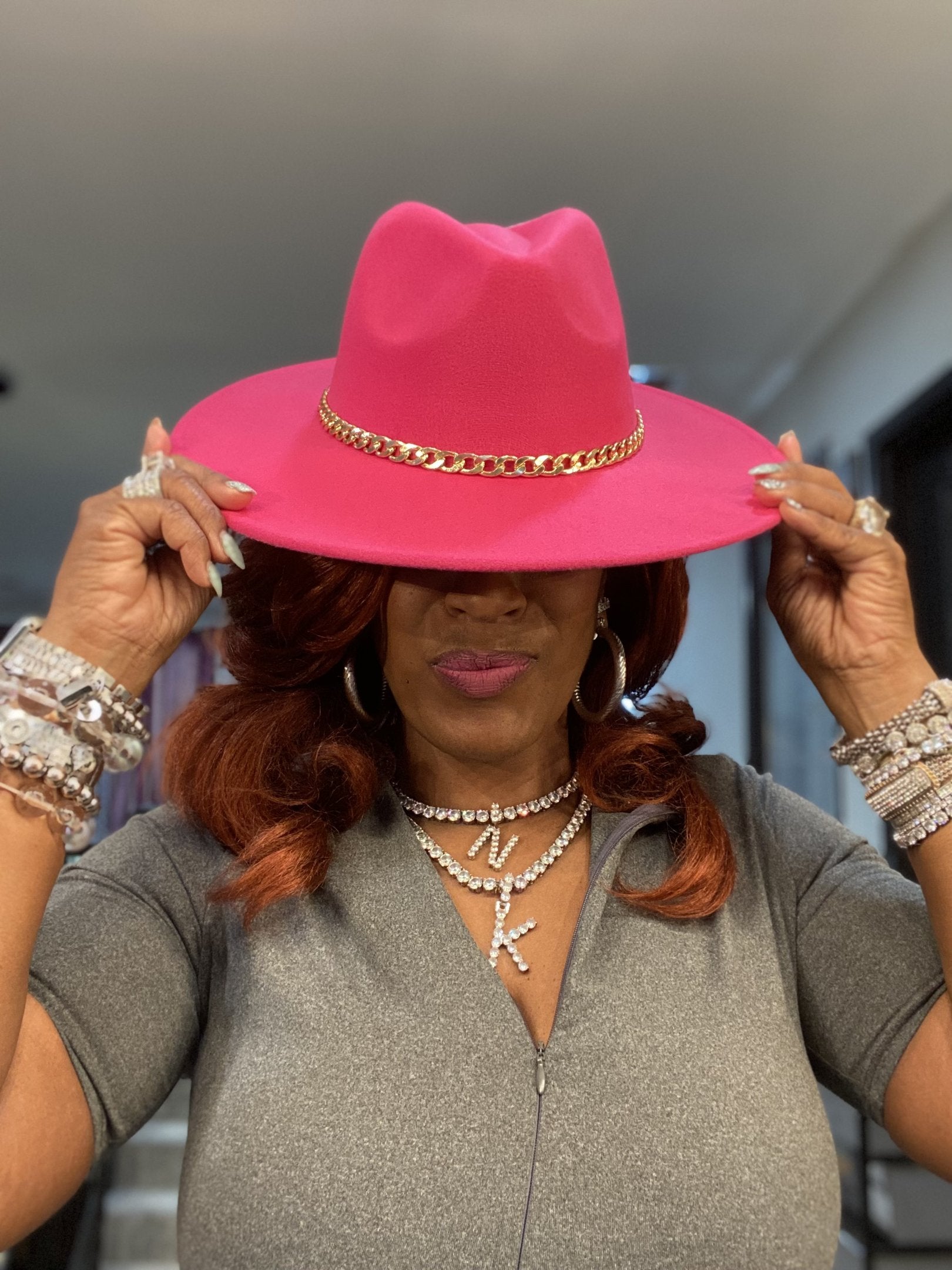 THE LUXE CLASSIC NK CUBAN LINK FEDORA HATS- NKH1