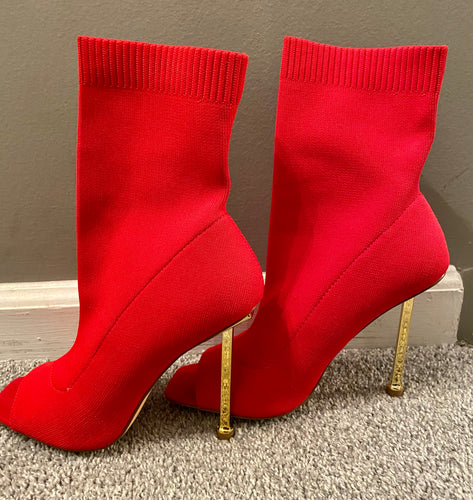 THE LUXE NK GLAM STRETCHY BOOTIES HEELS - NKF500