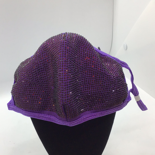 THE LUXE CLASSIC NK GLAM RHINESTONE PURPLE MASK- M1