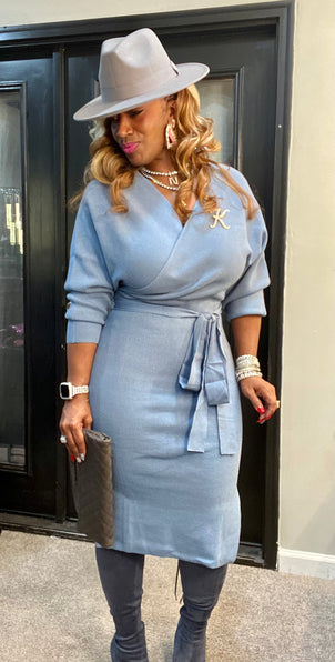 THE LUXE NK GLAM MAXI SWEATER DRESS - NK132