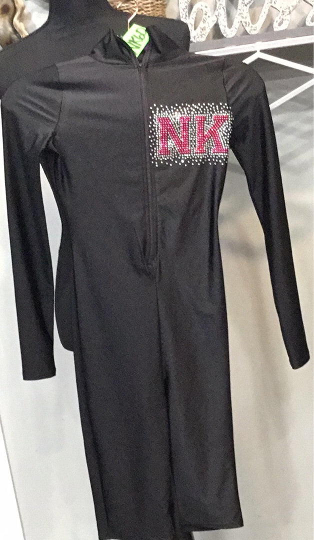 THE LUXE NK BLACK CAPRI SCUBA ACTIVE WEAR-NK60