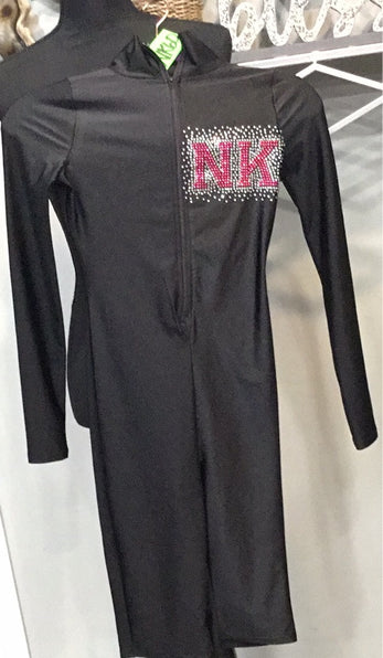 THE LUXE NK BLACK CAPRI SCUBA ACTIVE WEAR-NK60