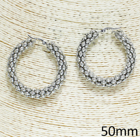 THE LUXE NK GLAM GIRL LUXURY JEWELRY COLLECTION - HEARTS ON FIRE HEART HOOP EARRINGS - VER5278