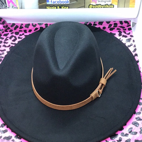 THE LUXE CLASSIC BROWN BELT FEDORA HATS- NKH4