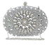 THE LUXE NK GLAM ACCESSORIES & BELT COLLECTION- OVAL SHAPED FORMAL RHINESTONE CLUTCH BAG - MMA1006