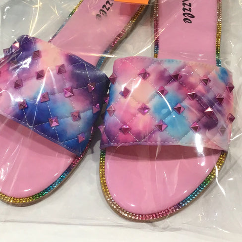THE LUXE CLASSIC NK SPIKED SLIDES-NKF113