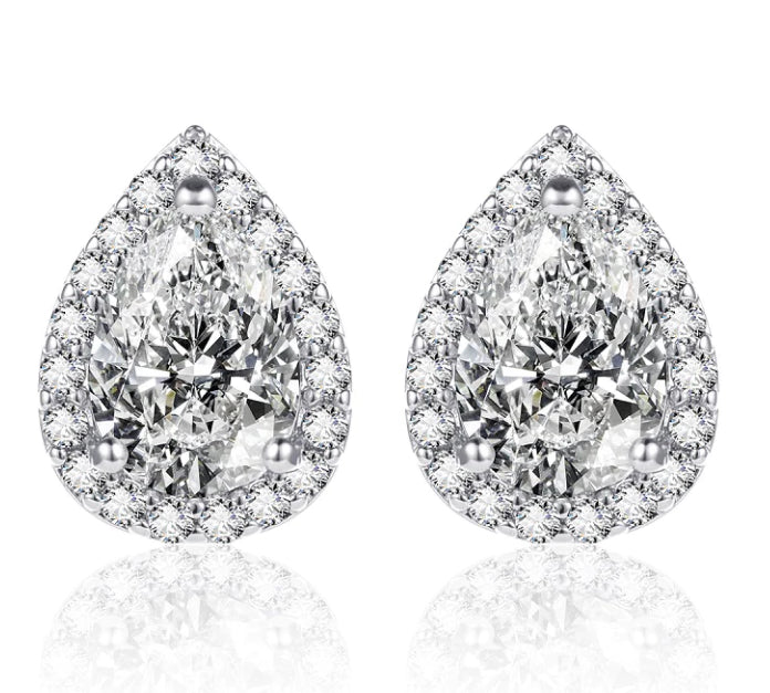 THE LUXE NK GLAM GIRL LUXURY JEWELRY COLLECTION - CZ RHINESTONE  STUD EARRINGS
