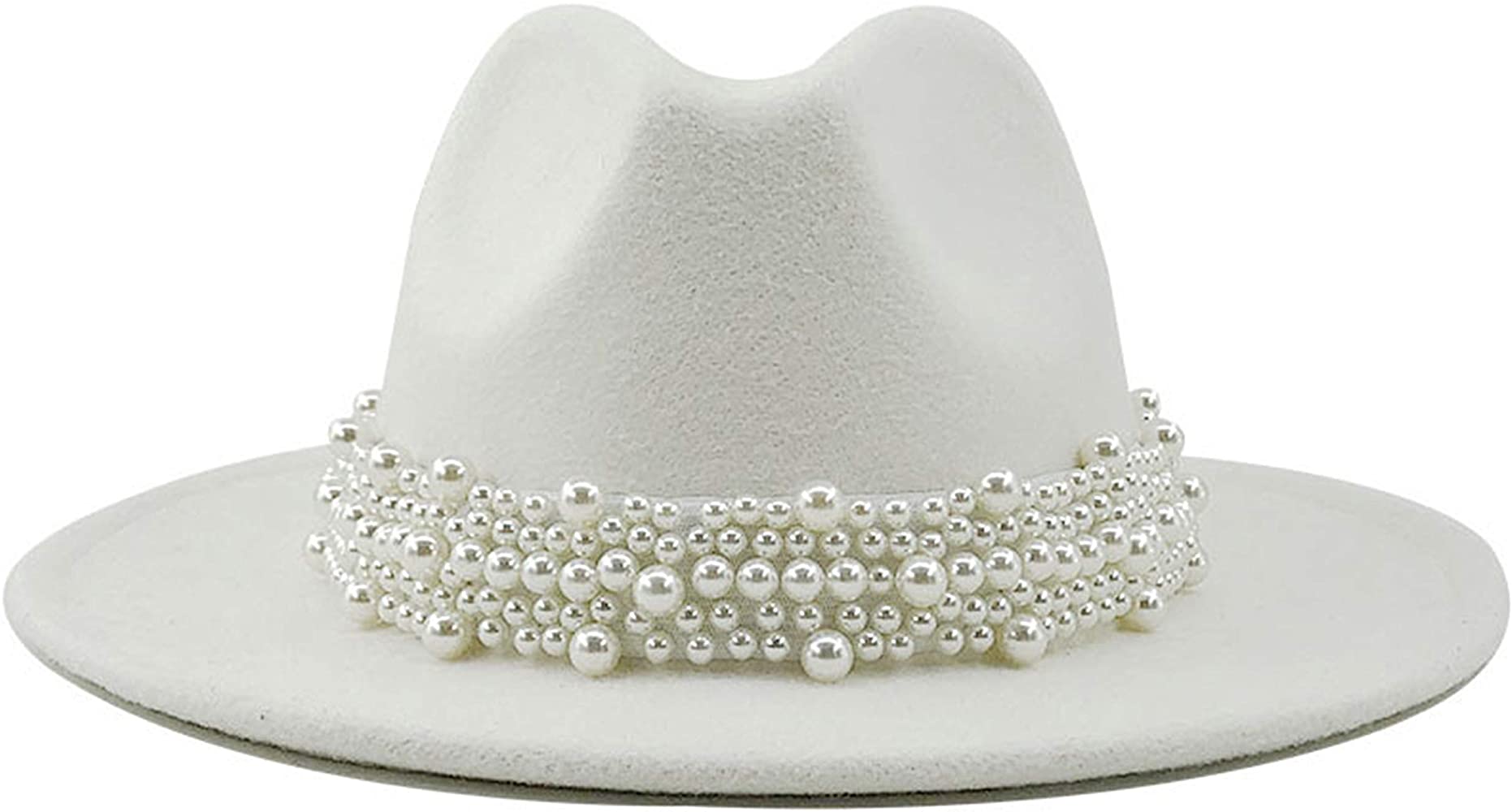 THE LUXE CLASSIC PEARL FEDORA HAT- NK78