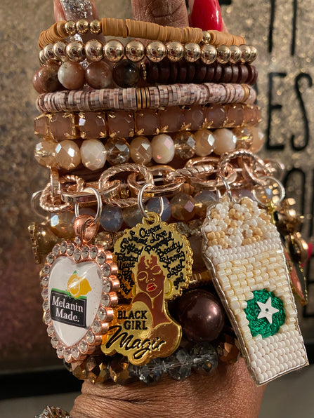 THE LUXE NK GLAM PERSONALIZED CUSTOM STACK CHARM BRACELET SET - STACKME