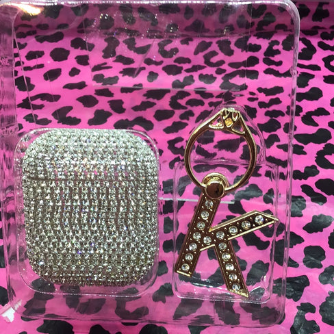 THE LUXE CLASSIC RHINESTONE EARBUDS CASE - J304