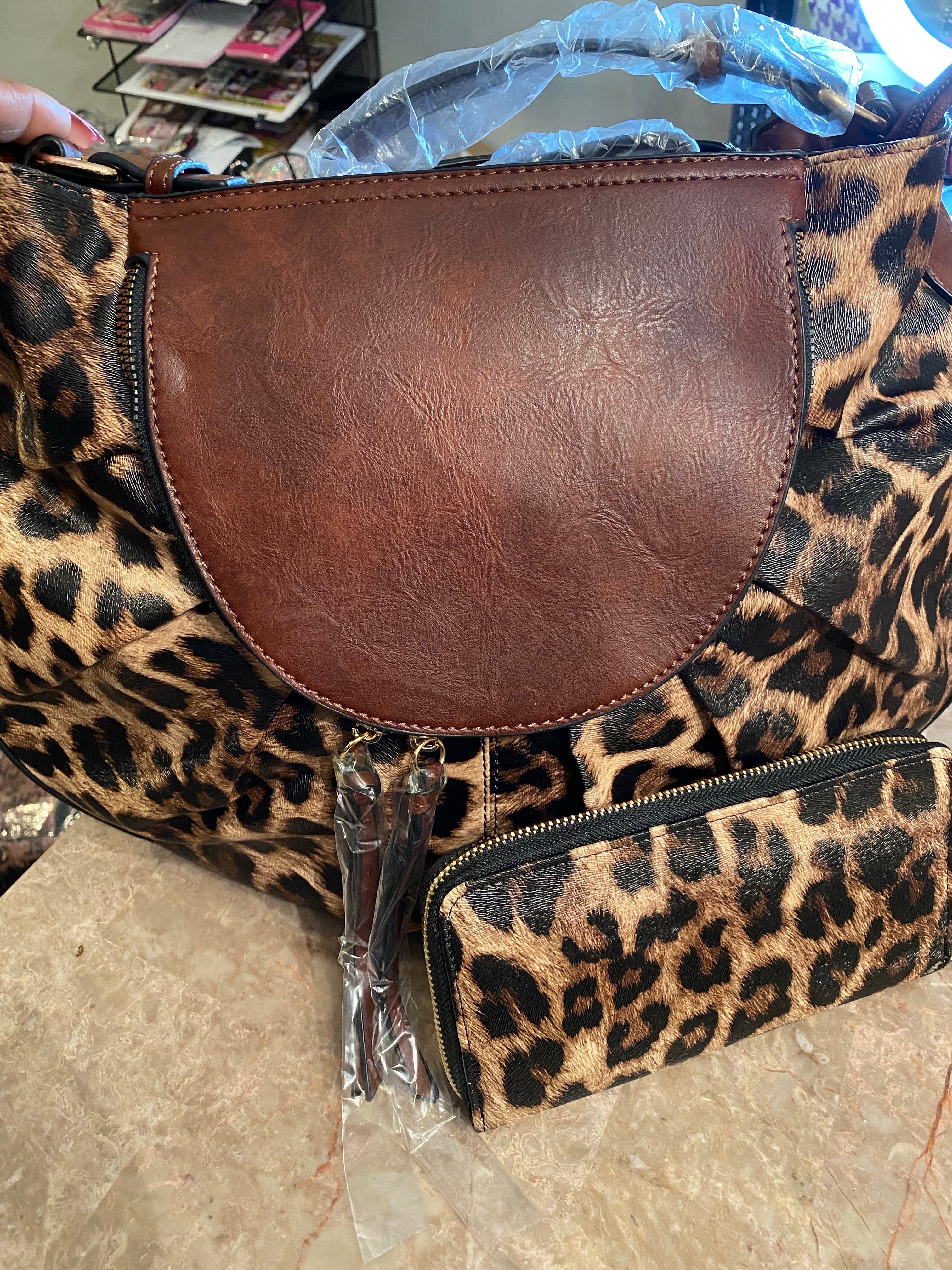 THE LUXE NK GLAM LEOPARD HOBO  - LEOPARDSET