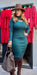 THE LUXE CLASSIC NK FORREST GREEN SWEATER DRESS-NK161