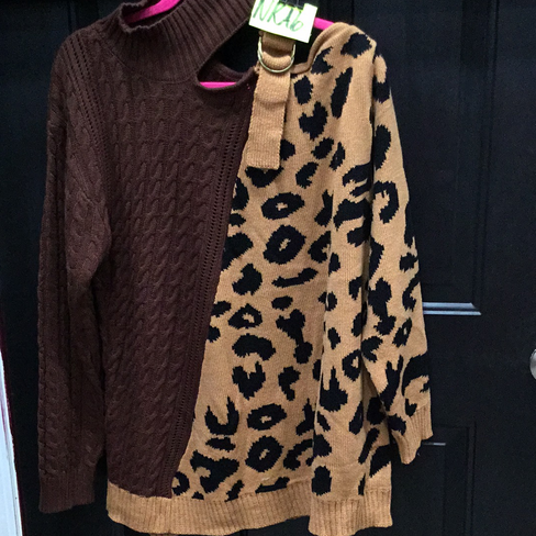 THE LUXE NK ONESIDE LEOPARD BROWN-NKA6