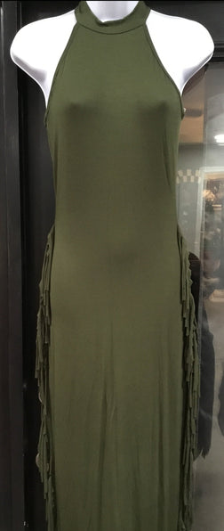 THE LUXE CLASSIC NK MAXI FRINGE DRESS-NKA4023